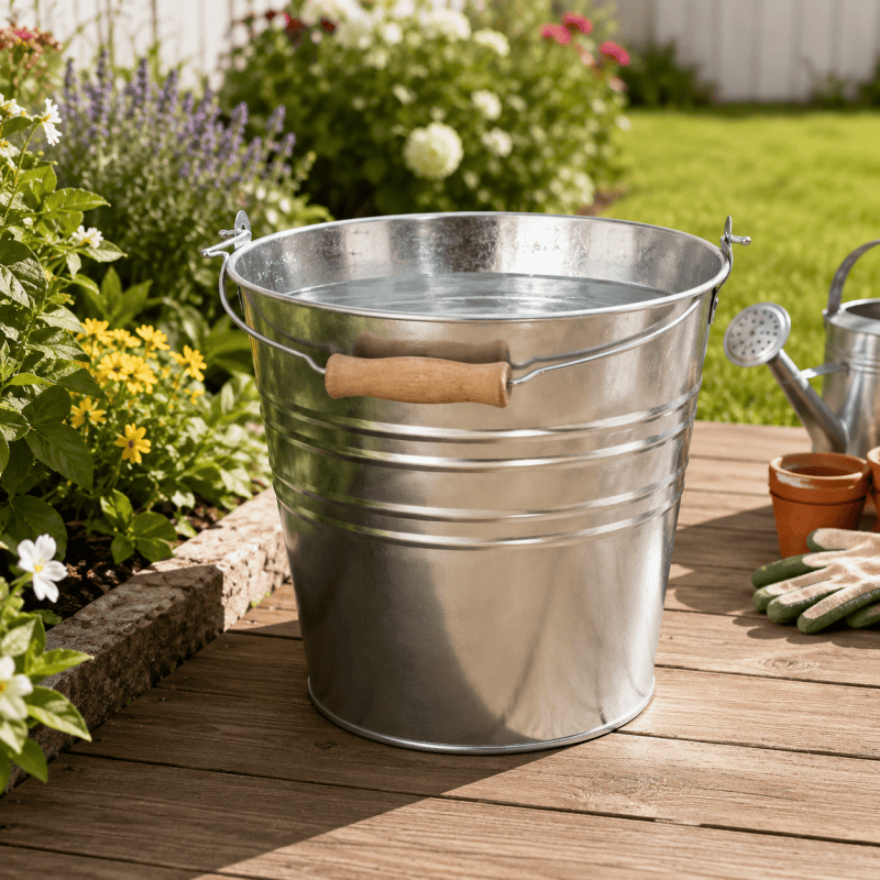 Galvanised Steel Garden & Utility Bucket - 10 Litre - product view 1