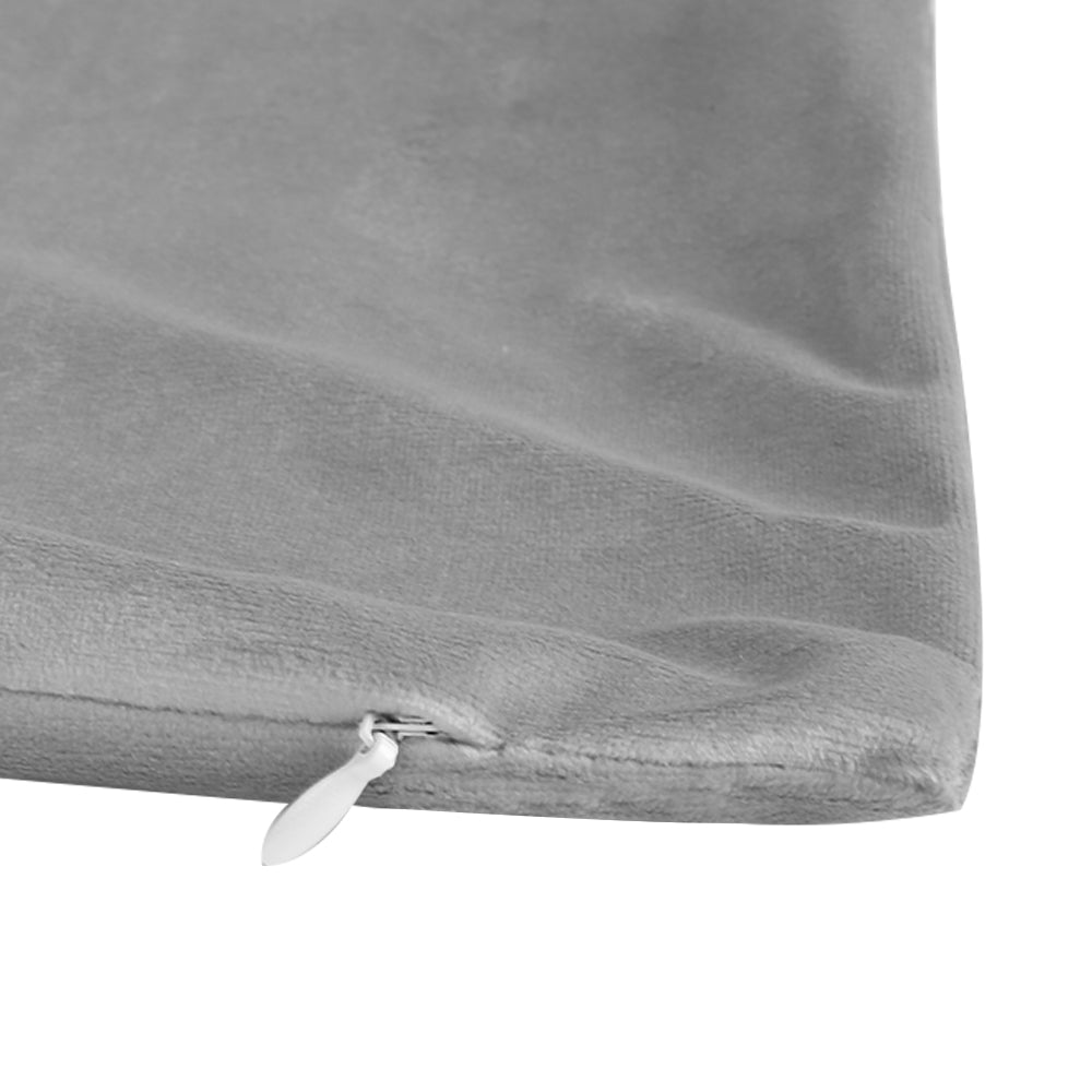 Velvet Cushion Covers - 45 x 45 cm, Light Grey, Pack of 4 - product view 3