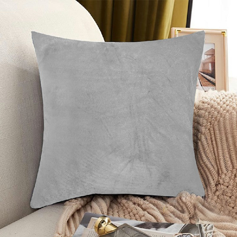 Velvet Cushion Covers - 45 x 45 cm, Light Grey, Pack of 4 - product view 1